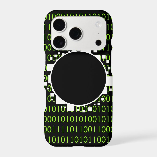 1s 0s Abyss Binary Code Digital Portal White Green Iphone Case (Back)