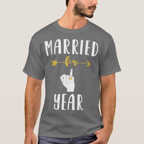 1st 1 year Wedding Anniversary Gift Married Wife T_Shirt