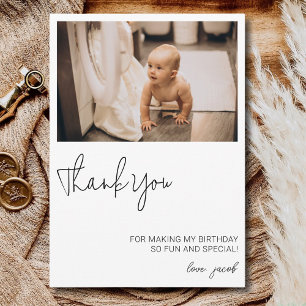 1st 2nd 3rd 4th 5th 6th 7th 8th 9 Birthday Favor Thank You Card