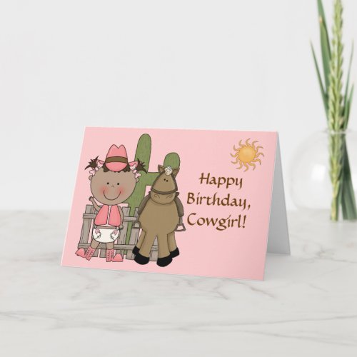 1st 2nd 3rd Birthday Ethnic Toddler Girls Card