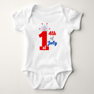 1st 4th Of July Patriotic American Baby Bodysuit