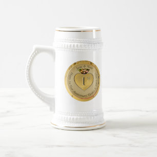 1st/50th Wedding Anniversary Golden Beer Stein