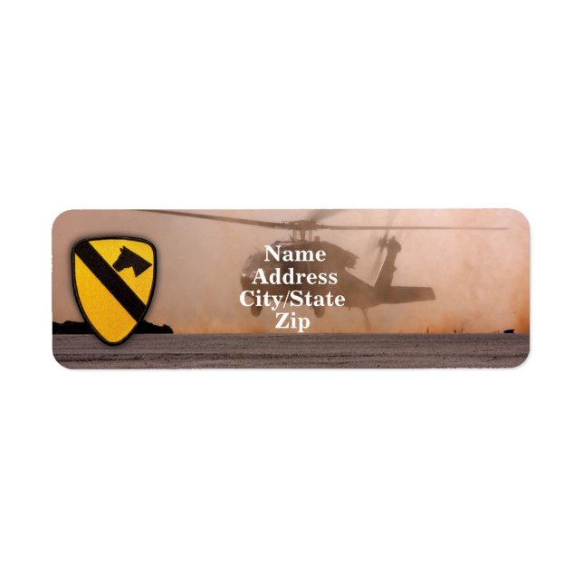 1st 7th cavalry air cav fort hood veterans vets label (Front)