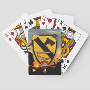 1st 7th cavalry air cav LRRP vietnam veterans Poker Cards