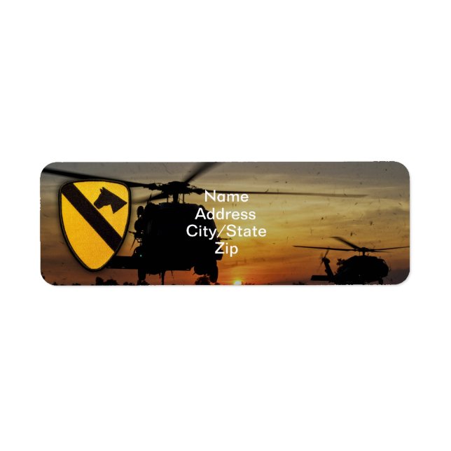 1st 7th cavalry air cav vietnam nam war label (Front)