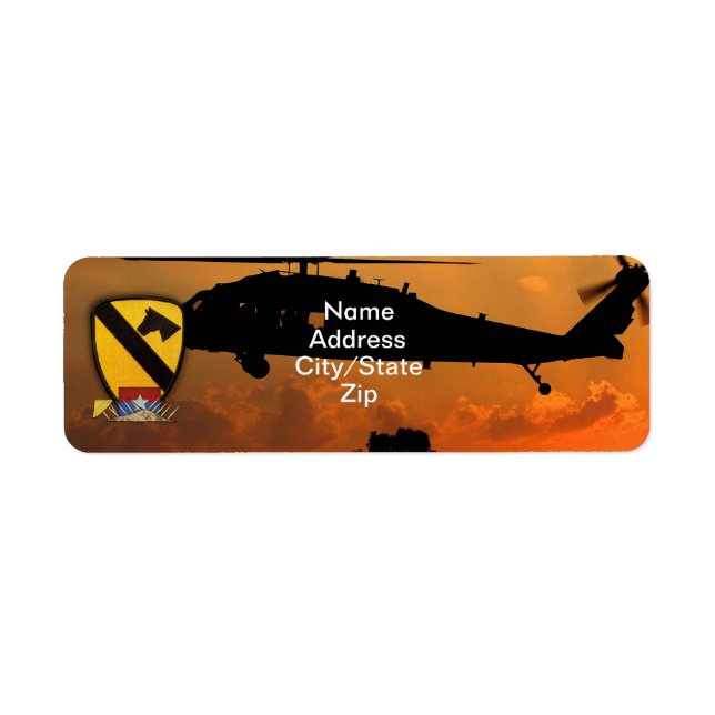 1st 7th cavalry air cav vietnam nam war label (Front)
