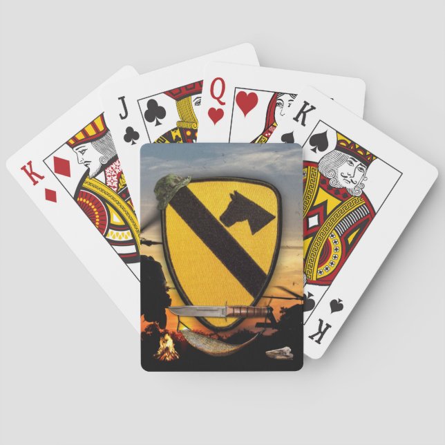 1st 7th cavalry fort hood air cav poker cards (Back)