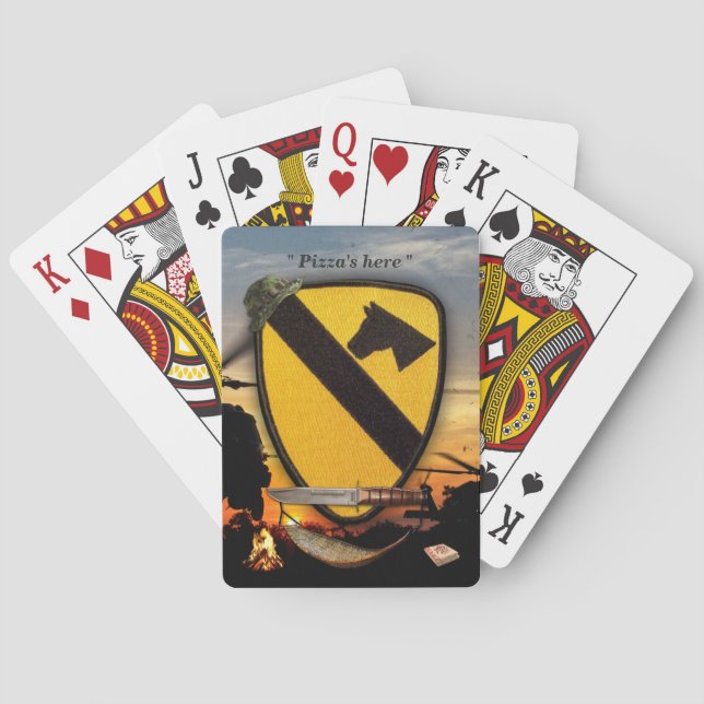 1st 7th cavalry fort hood air cav poker cards (Back)
