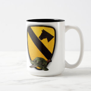 1st 7th cavalry lrrps recon air cav veterans vets Two-Tone coffee mug
