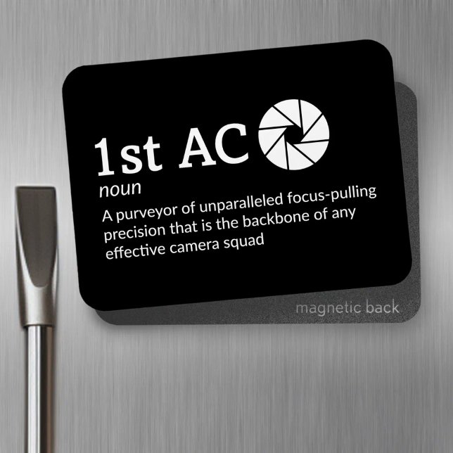 1st AC Definition - Film Crew 3" x 4" Flex  Magnet (Creator Uploaded)