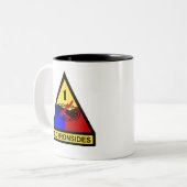 1st AD Old Ironsides Patch Two-Tone Coffee Mug (Front Left)