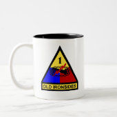 1st AD Old Ironsides Patch Two-Tone Coffee Mug (Left)