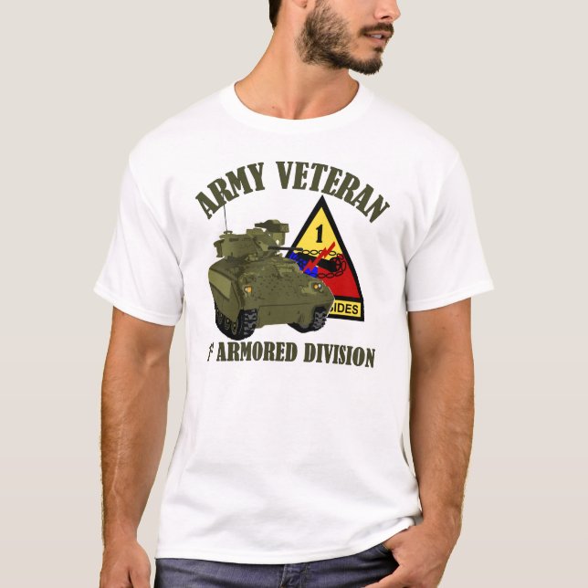 1st AD Vet - M2 Bradley T-Shirt (Front)