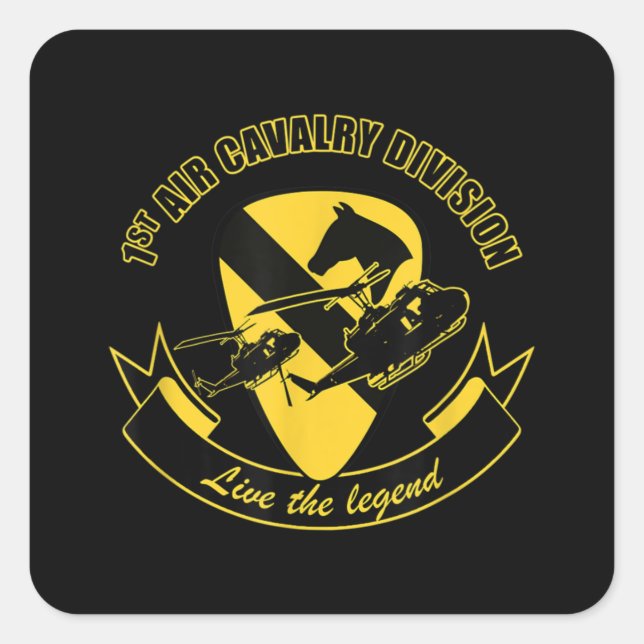 1st Air Cavalry Division Square Sticker (Front)