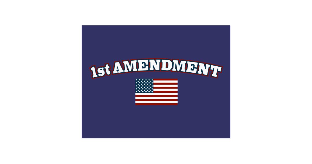 1st Amendment American Flag Postcard