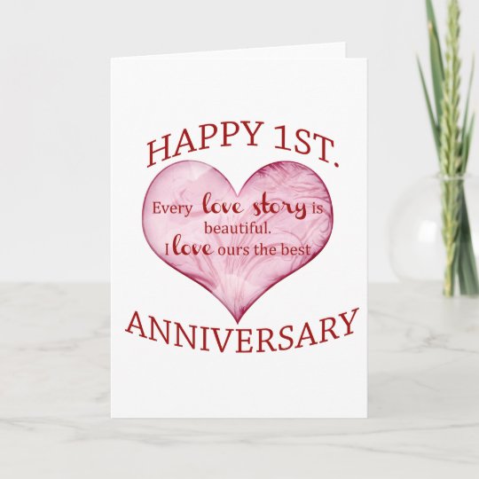 1st. Anniversary Card | Zazzle.com