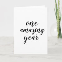 1st anniversary Card, one year anniversary card