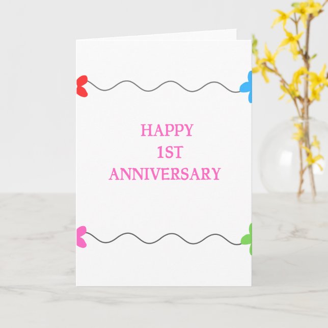 1ST Anniversary Cards (Yellow Flower)