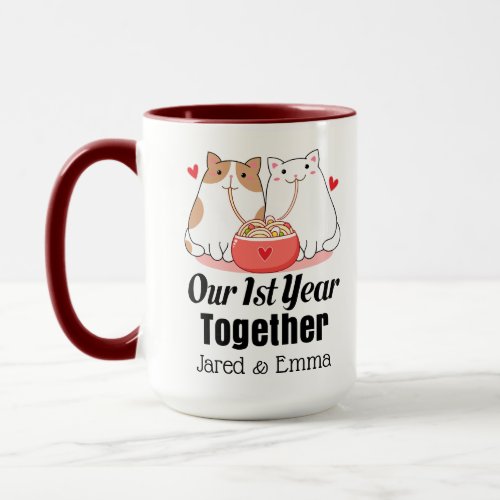 1st Anniversary First Valentines Day Mug