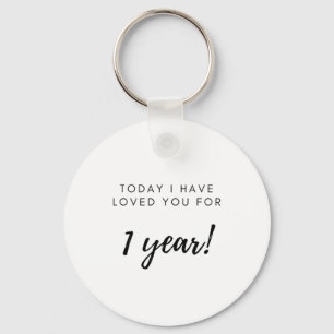 1st Anniversary Gift for Boyfriend Girlfriend Keychain