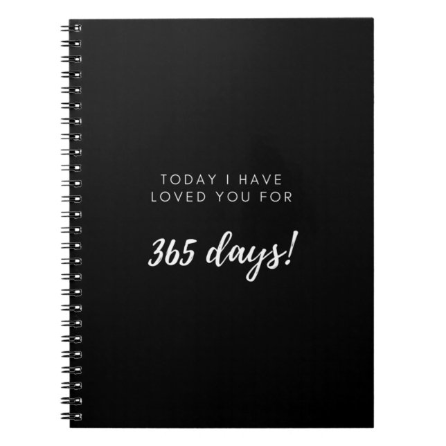 1st Anniversary Gift for Boyfriend Girlfriend Notebook (Front)