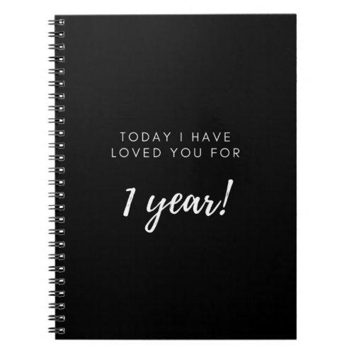 1st Anniversary Gift for Boyfriend Girlfriend Notebook