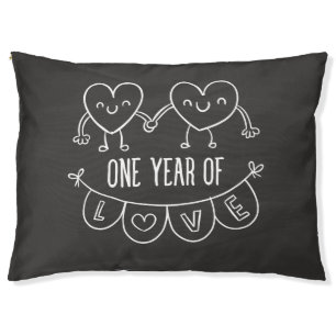 1st Anniversary Gift for Her Chalk Dog Bed