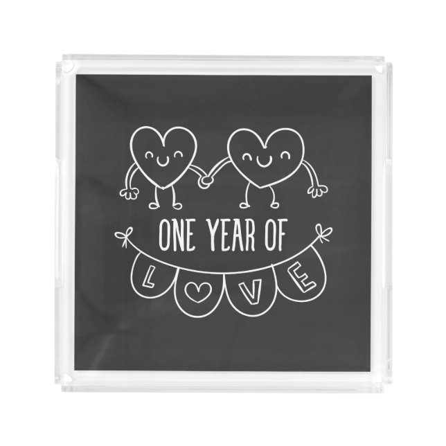 1st Anniversary Gift for Her Chalk Perfume Tray (Front)