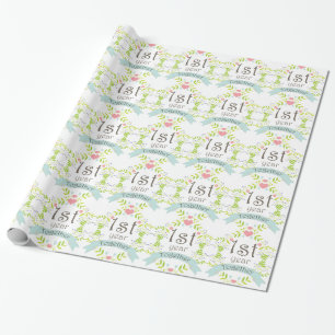 1st Anniversary Love Heart Gift Wrap