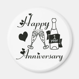 1st. Anniversary Magnet