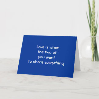 1st ANNIVERSARY ON LOVE AND SHARING MARRIAGE Card