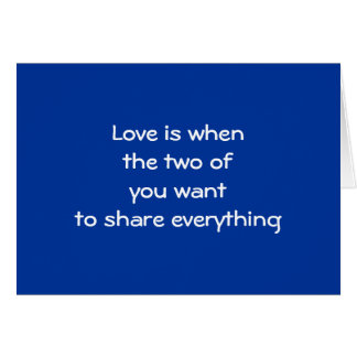 1st ANNIVERSARY ON LOVE AND SHARING MARRIAGE Card