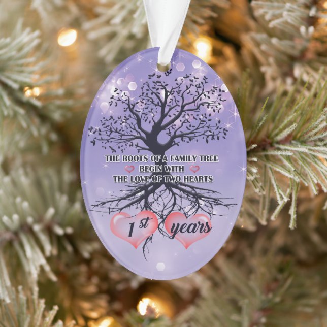 1st Anniversary Ornament | Unique gift idea  (Tree)