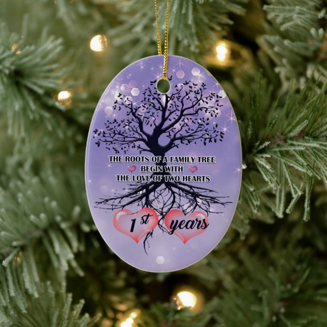 1st Anniversary Ornament | Unique gift idea  (Tree)