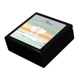 1st Anniversary Paper Hearts Jewelry Box