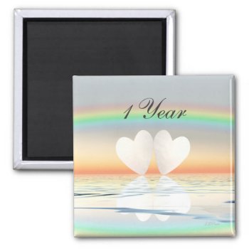 1st Anniversary Paper Hearts Magnet by Peerdrops at Zazzle
