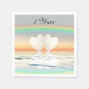 1st Anniversary Paper Hearts Napkins