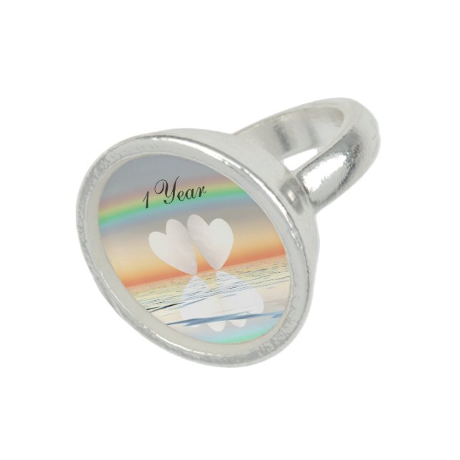 1st Anniversary Paper Hearts Ring (Top)