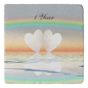 1st Anniversary Paper Hearts Trivet