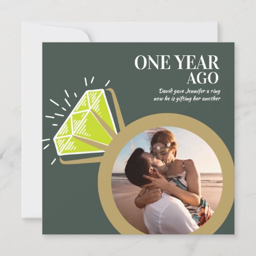 1st anniversary party peridot ring photos green invitation