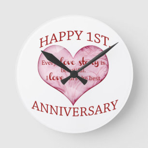 1st. Anniversary Round Clock
