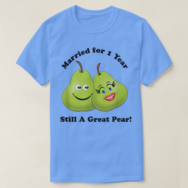 1st Anniversary T 1 Year Celebrate Wedding Day Cou T-Shirt (Design Front)