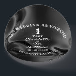 1st Anniversary Wedding Gift Personalized Paperweight<br><div class="desc">Typography editable script text  with personal names wedding anniversary date,  an elegant and stylish keepsake gift in celebration of a first wedding anniversary.</div>