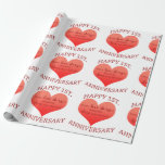 1st. Anniversary Wrapping Paper<br><div class="desc">A fun love story heart design to celebrate a milestone 1st. anniversary with.</div>