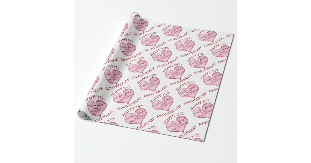 1st. Anniversary Wrapping Paper
