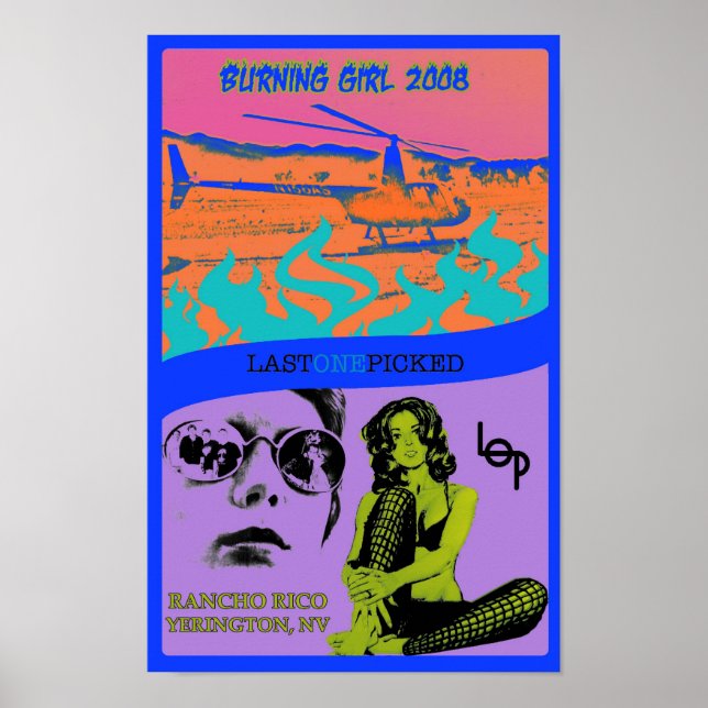 1st Annual Burning Girl 2008 Poster (Front)
