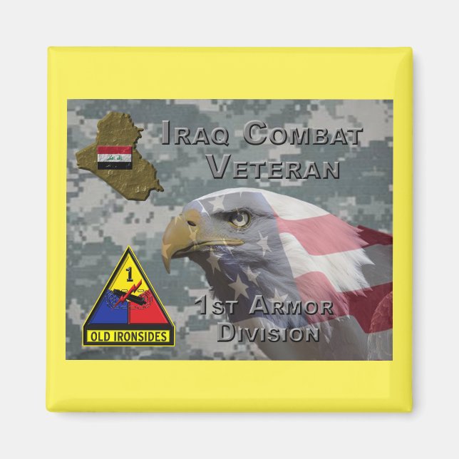 1st Armor Div Iraq Combat Veteran Magnet (Front)