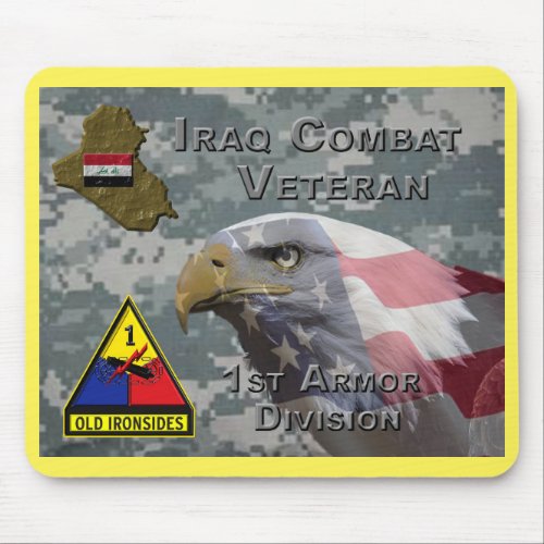 1st Armor Div Iraq Combat Veteran Mouse Pad