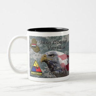 1st Armor Div Iraq Combat Veteran Two-Tone Coffee Mug