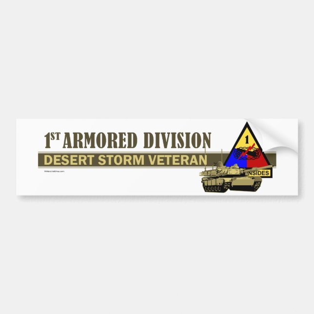 1st Armored Division [1st AD] Bumper Sticker (Front)